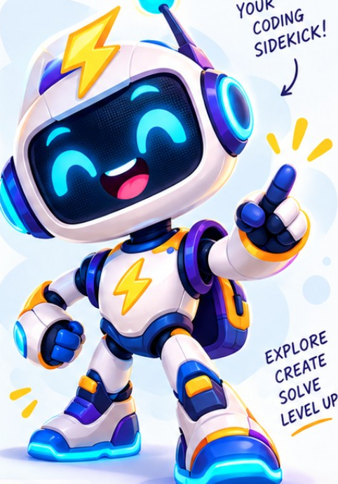 Zappy, the cheerful ZappyBits robot sidekick
